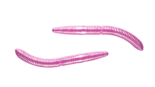 Libra Lures Fatty D Worm 65mm, Cheese, Pink Pearl 018